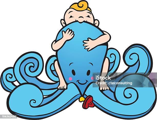 Octopus Baby Stock Illustration - Download Image Now - Baby - Human Age, Cartoon, Octopus