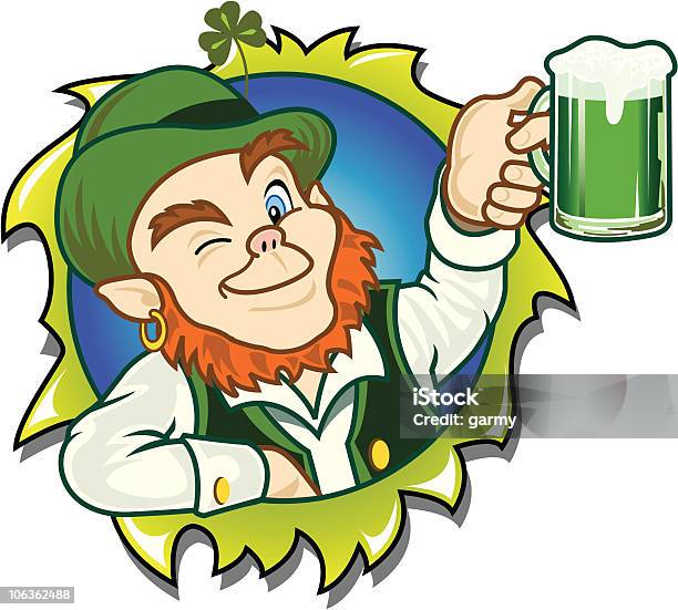 Lucky Leprechauns Na Tosty - Stockowe grafiki wektorowe i więcej obrazów Leprechaun - Leprechaun, Pijany, Puszczać oko