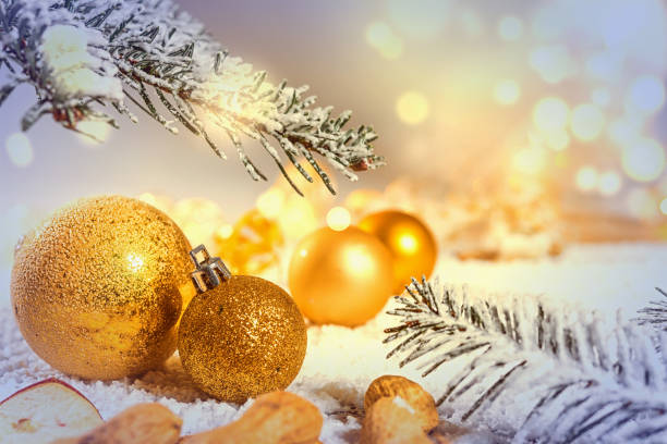 istock Christmas tree ball with fir branch 1063625148
