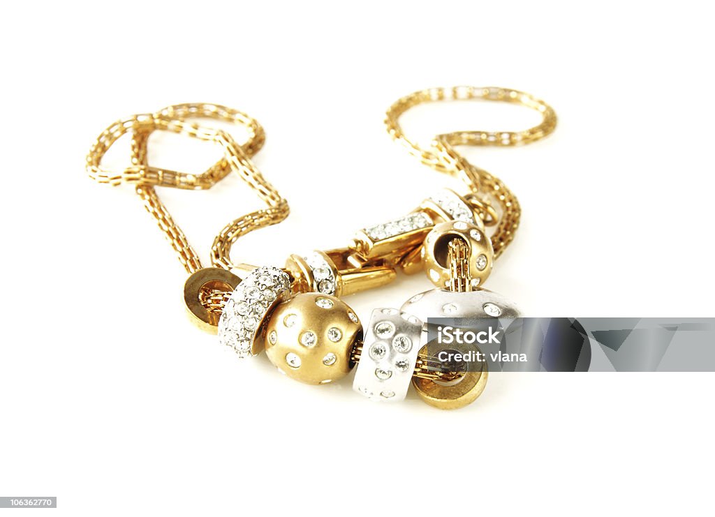 golden necklace  Bead Stock Photo