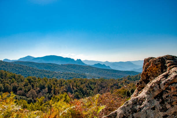 a mountain landscape in southern Corsica in autumn