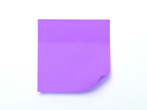 Sticky Note Purple Purple Sticky Note Stock Photo - Download Image Now - Adhesive Note ...