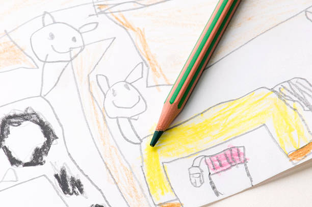 istock pencil and child drawing - animals 106363695