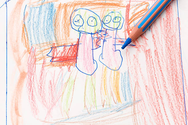 istock pencil and child drawing - couple 106363699
