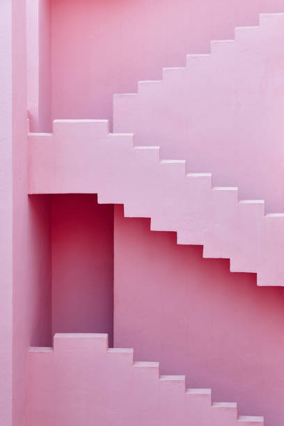 istock Geometric building design. The red wall, La manzanera. Calpe 1063638022