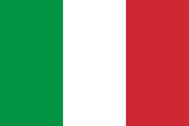 illustrazioni stock, clip art, cartoni animati e icone di tendenza di vettore bandiera dell'italia - bandiera italiana