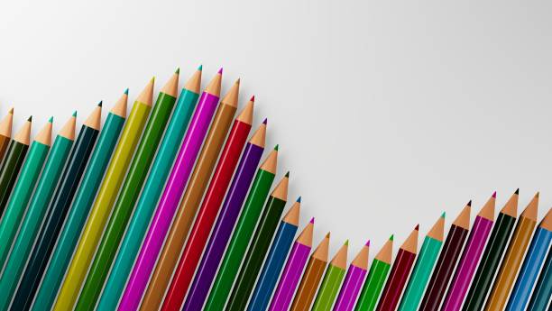 istock Colorful or colored pencils in formation 1063649092