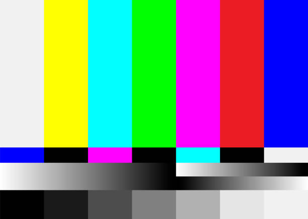 No Signal Tv Test Pattern Vector Television Colored Bars Signal