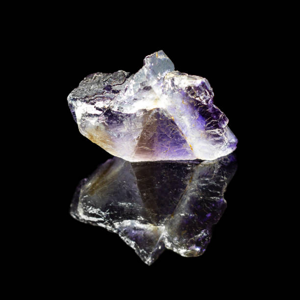 istock Natural rough stone fluorite on a black backround 1063662794