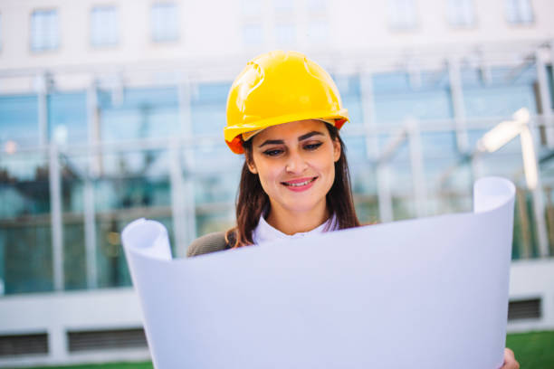 istock Businesswoman at construction site 1063664524
