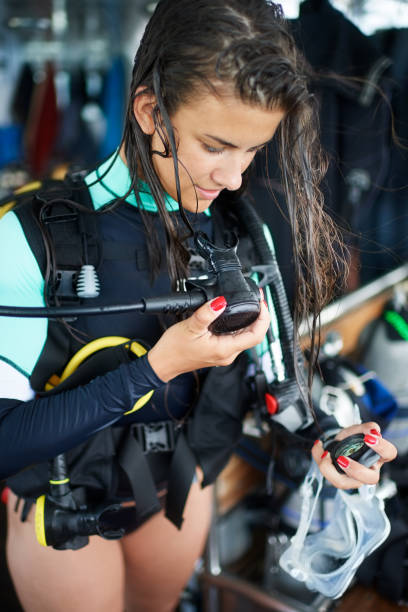 istock Scuba diver girl 1063668370