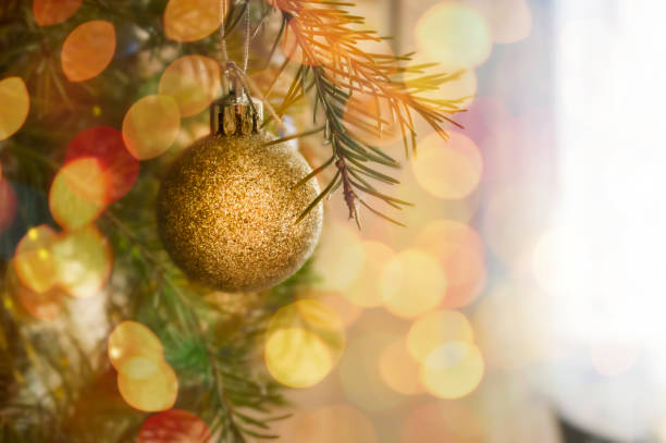 istock Golden Christmas ornament close-up 1063668440