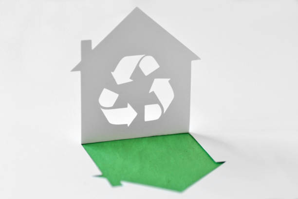 istock Paper house with recycling symbol - Ecology concept 1063673000