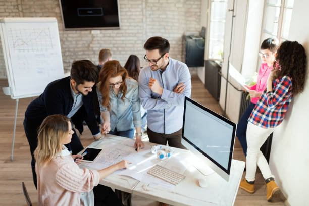 istock Startup Teamwork Brainstorming Meeting concept in office 1063673572