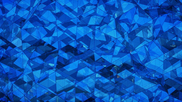 istock Triangulated polygonal futuristic glass surface abstract 3D rendering 1063674070