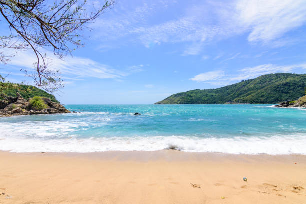 istock Beautiful wave on the beach, clear water 1063677354