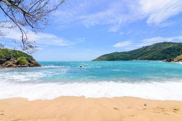 istock Beautiful wave on the beach, clear water 1063677484