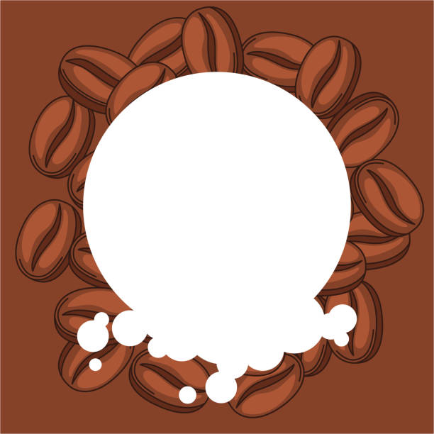 ilustraciones, imágenes clip art, dibujos animados e iconos de stock de fondo con granos de café. - coffee bean coffee crop heap backgrounds