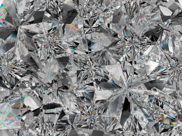 istock diamond structure extreme closeup and kaleidoscope. top view of round gemstone 3d render, 3d illustration 1063688324