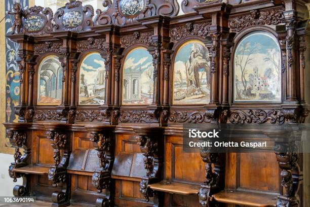Kempten Baroque Choir Stalls In The Basilica Of St Lorenz Stock Photo - Download Image Now