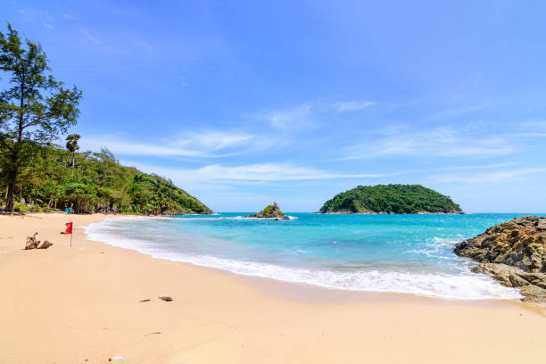 istock Beautiful wave on the beach, clear water, white sand 1063691312