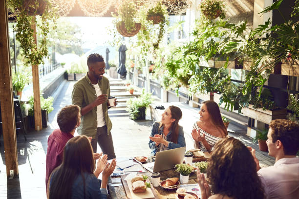 istock Taking his team out for a business lunch 1063691442
