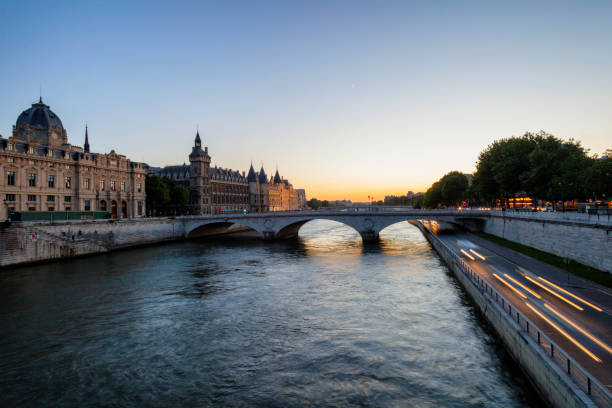istock The River Seine In Paris At Dusk 1063697808