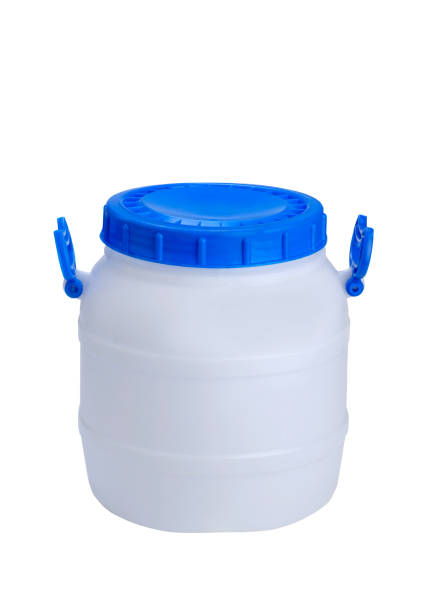 istock white plastic barrel with blue lid and handles isolated on white background 1063700880