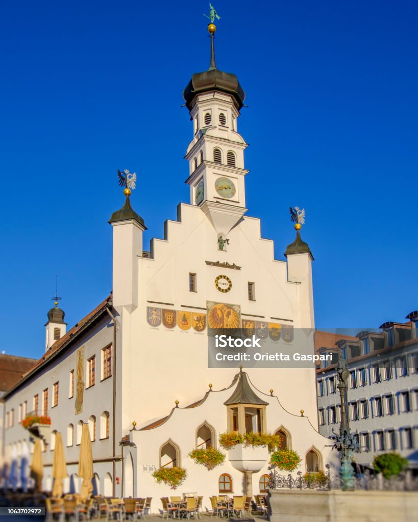 Kempten, Town Hall & Market Square (Bavaria, Germany) Kempten im Allgaeu Stock Photo
