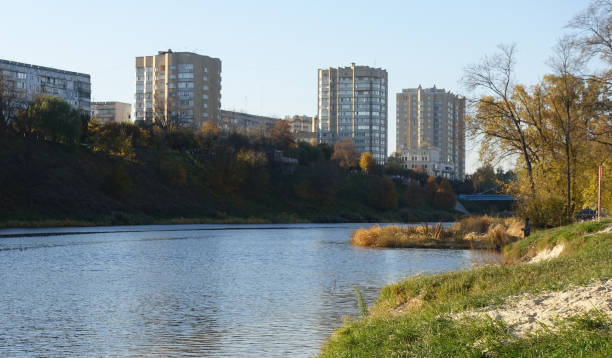 The Tsna River, the city of Tambov, the park and the embankment The Tsna River, the city of Tambov, the park and the embankment on an autumn day tambov oblast photos stock pictures, royalty-free photos & images