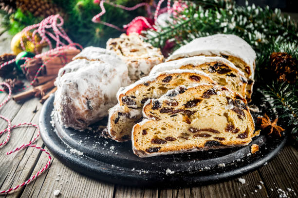 istock Homemade Christmas stollen 1063709902