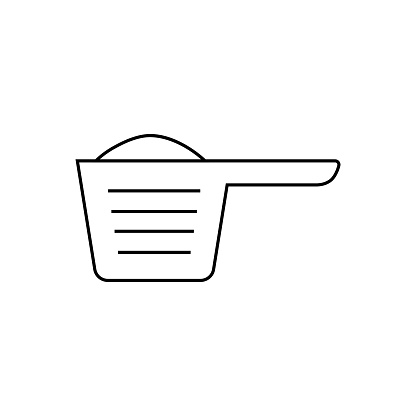 Scoop concept line icon. Linear Scoop concept outline symbol design. This simple element illustration can be used for web and mobile