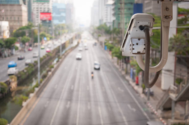 Traffic camera observes vehicular traffic on a road