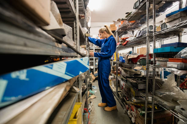 istock Mechanic in Storage Room 1063712446