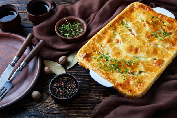 istock hearty Chicken Pot Pie, top view 1063713892