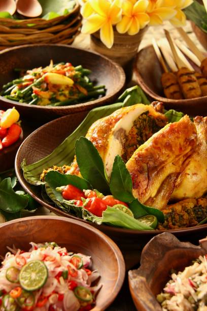 istock Ayam Betutu, the Balinese Roast Chicken with Cassava Leaves Stuffing 1063715532