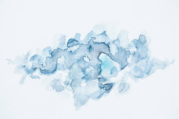 istock abstract decorative background with blue watercolor blots 1063721050