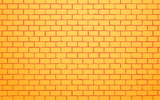 modern style yellow brick wall vector illustration background
