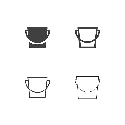 Bucket Icons Multi Series Vector EPS File.