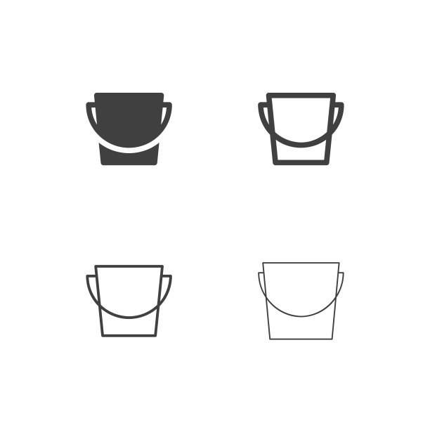 Bucket Icons - Multi Series vector art illustration