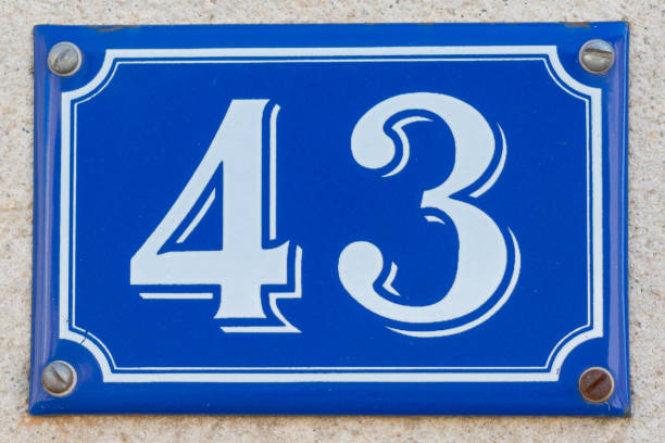 istock House Number Forty Three - 43 1063740418