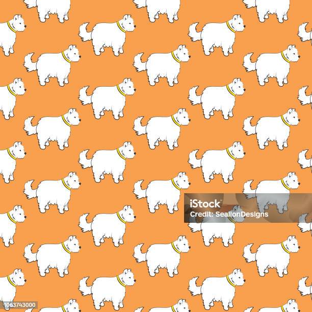 Terrier Dog Pattern Stock Illustration - Download Image Now - Animal, Bichon, Bichon Frise