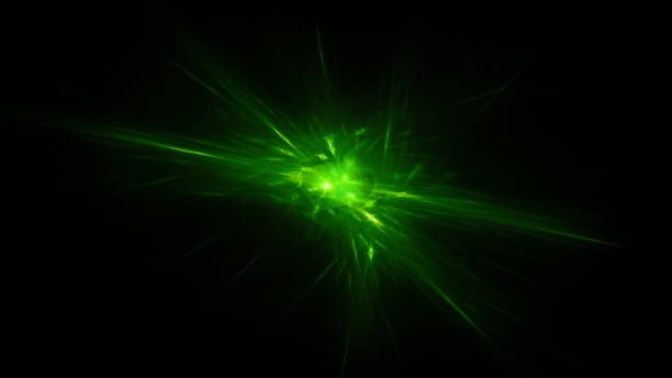 istock Green glowing quantum weapon in space isolated 1063747238