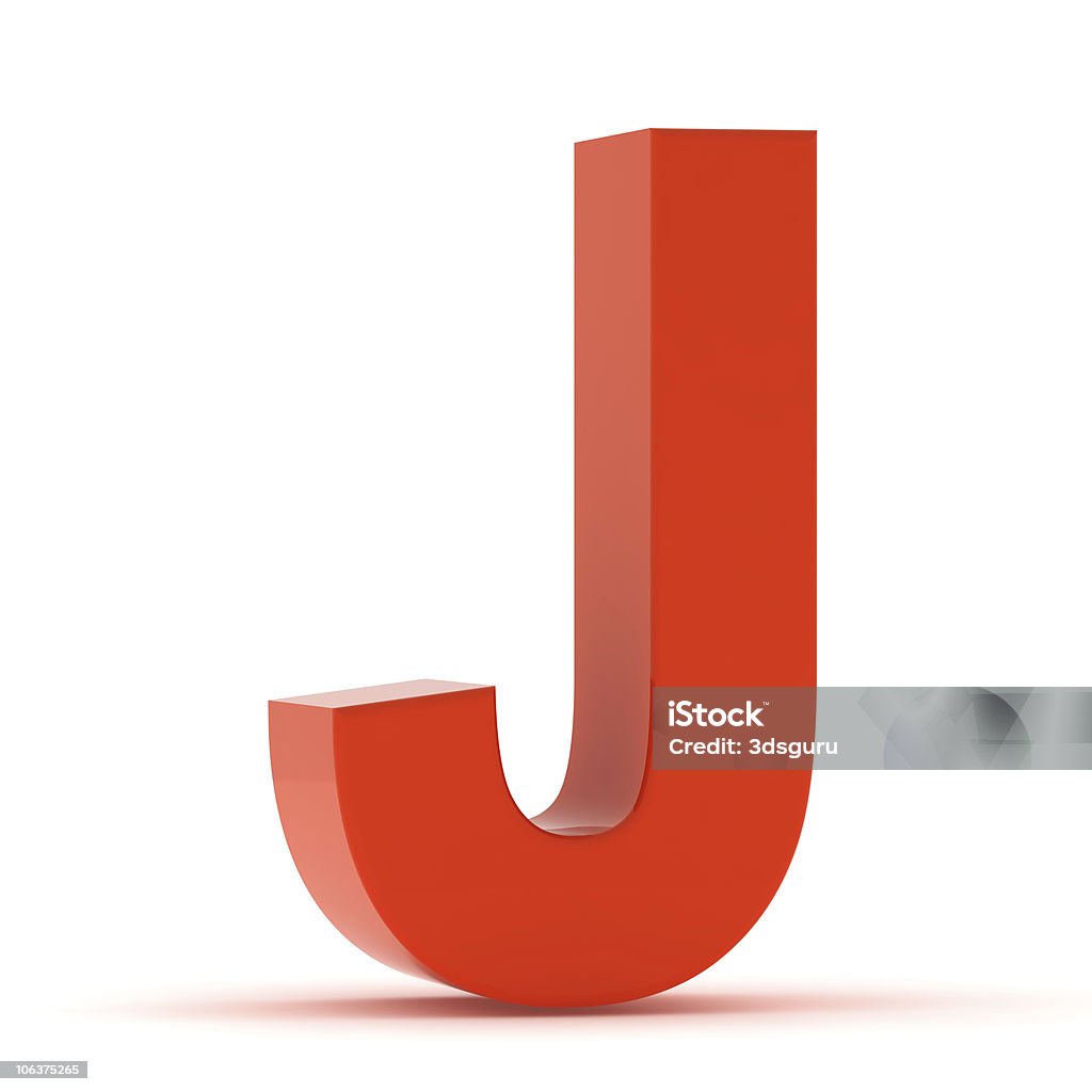 Буква J-Red пластмассы - Стоковые фото Буква J роялти-фри