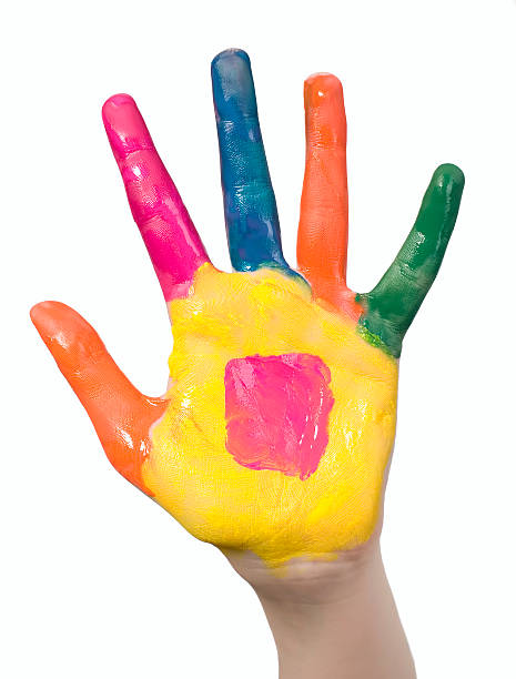 istock Child and colorful hands 106375776