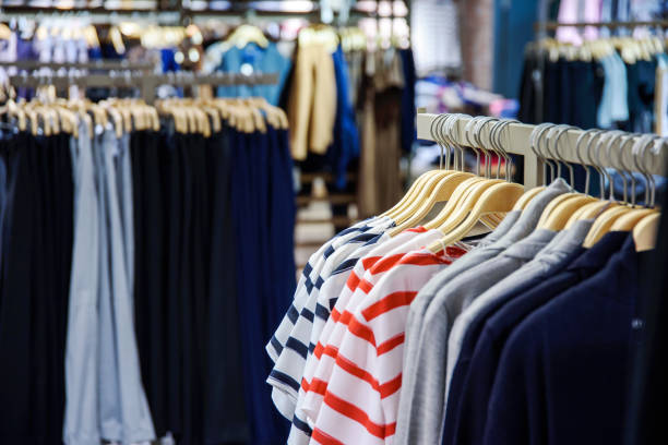istock Jeans clothing in denim store 1063758764