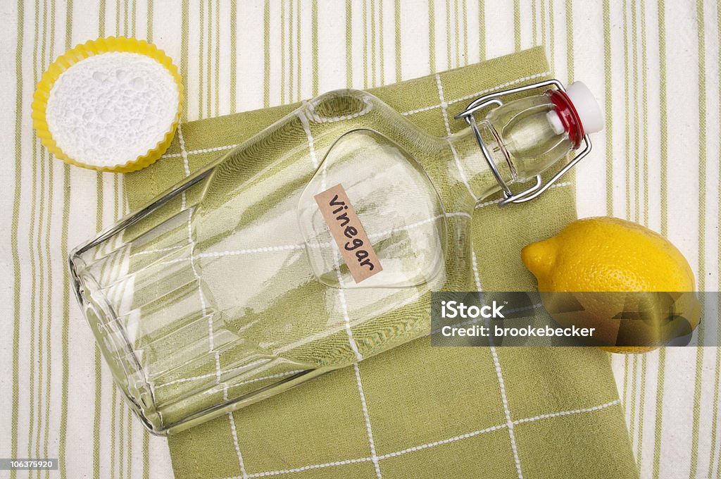 Natural Cleaning with Lemons, Baking Soda and Vinegar  Baking Soda Stock Photo