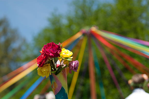 Maypole Flowers stock photo