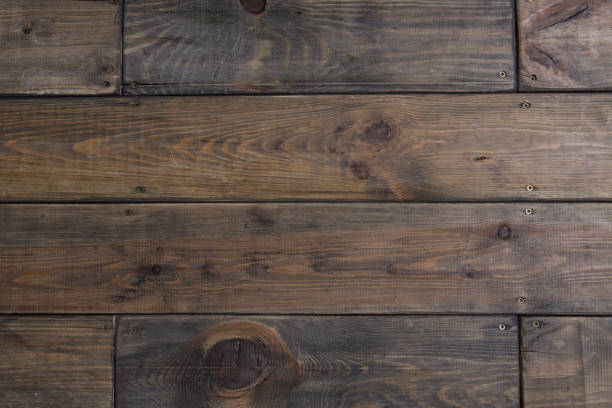istock Textured background. Dark boards. Wood Brown wood plank wall 1063761910