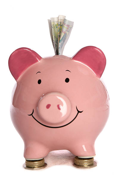 istock Piggybank with five pound sterling 106376234